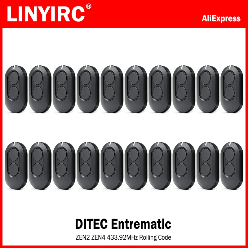 DITEC Entrematic ZEN2 ZEN4 ZEN2W ZEN4W Garage Door Remote Control 433.92MHz Rolling Code For DITEC GOL4 BIXLG4 BIXLP2 BIXLS2