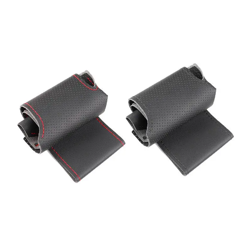 For Volvo S60 V60 2019-2021 XC60 S90 V90 XC90 2016-2021 Hand Stitched Microfiber Leather Car Interior Steering Wheel Cover Trim