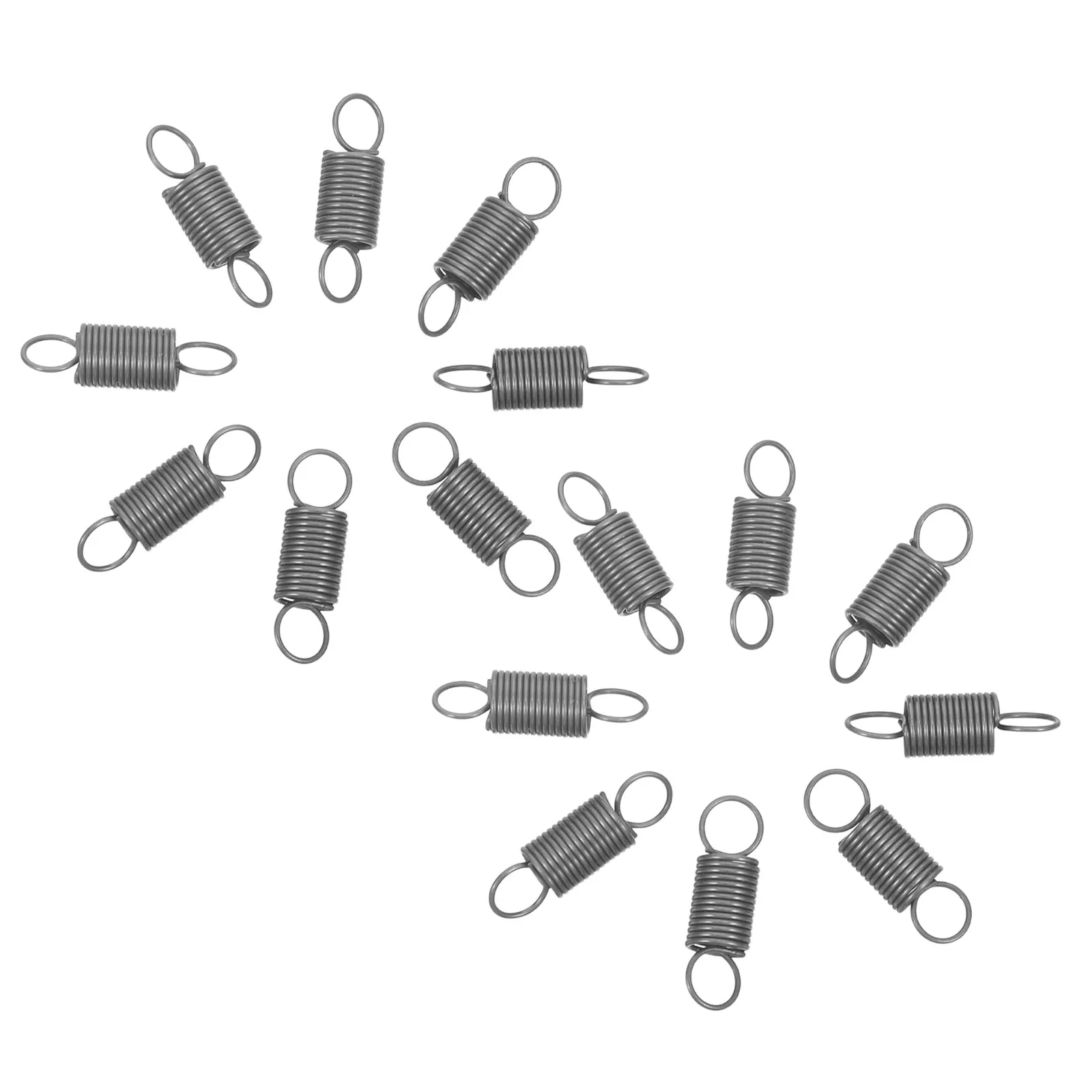 20Pcs Small Tension Springs Replacement Double Hook Spring For Mechanic Steel Dual Extension Coil 2X0 8inch Flat