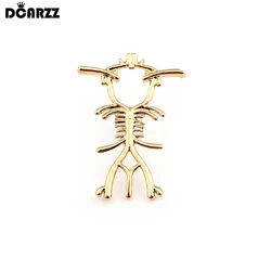 DCARZZ forma di scheletro spilla Pin gioielli di moda placcato in oro argento infermiera di natale medico carino anatomia ossa Pin s regalo delle donne