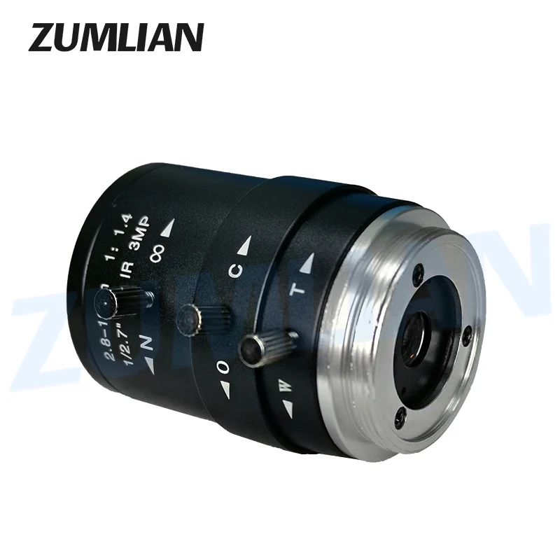 ZUMLIAN 2.8-12mm Lens zoom 3MP CS-Mount Manual Iris Machine Vision Lens 1/2.7