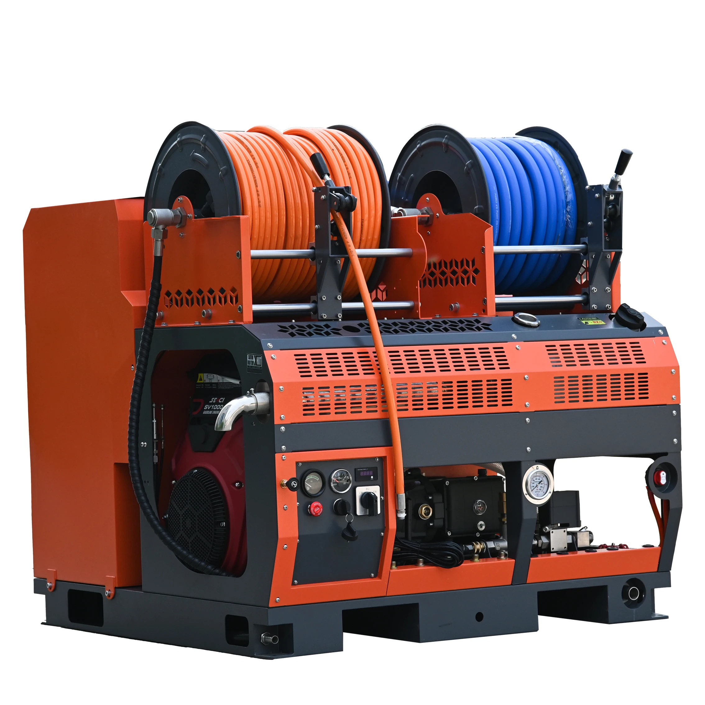 300bar High Pressure Water Jet Sewer Cleaning Machine 10gpm Water Jetter Drain Cleaning Machine 95m Hose Clean