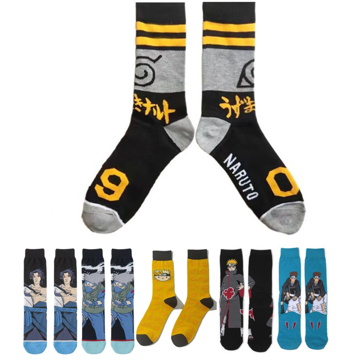 Bandai Hip Hop Street Style Anime Socken Männer Frauen Neuheit Lustige Casual Crew Socken CuteYoga Socken Radsocken