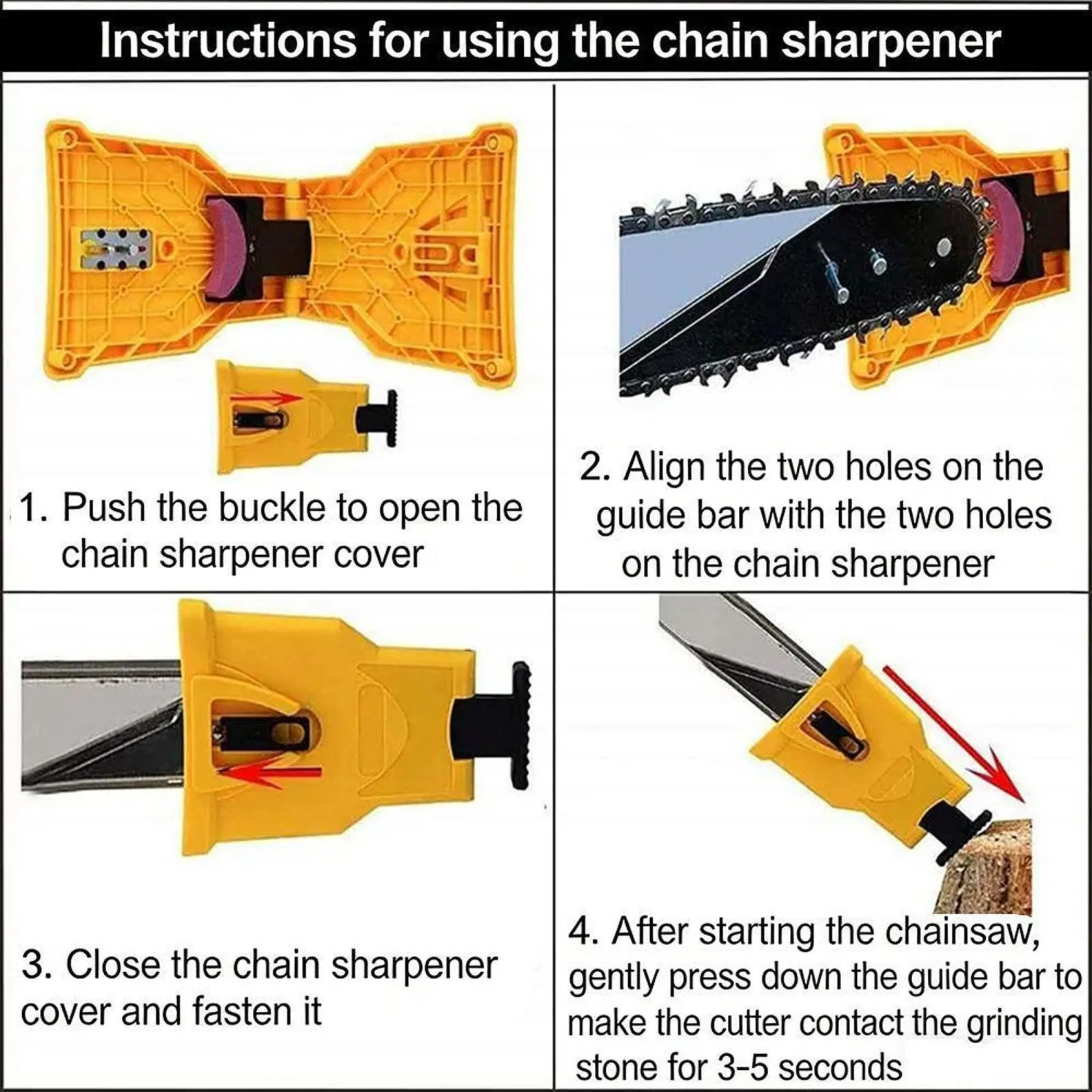 木の伐採用くさび、木工用具、伐採業者向けの効率的な滑り止めチェーンソー研磨器、伐採くさび