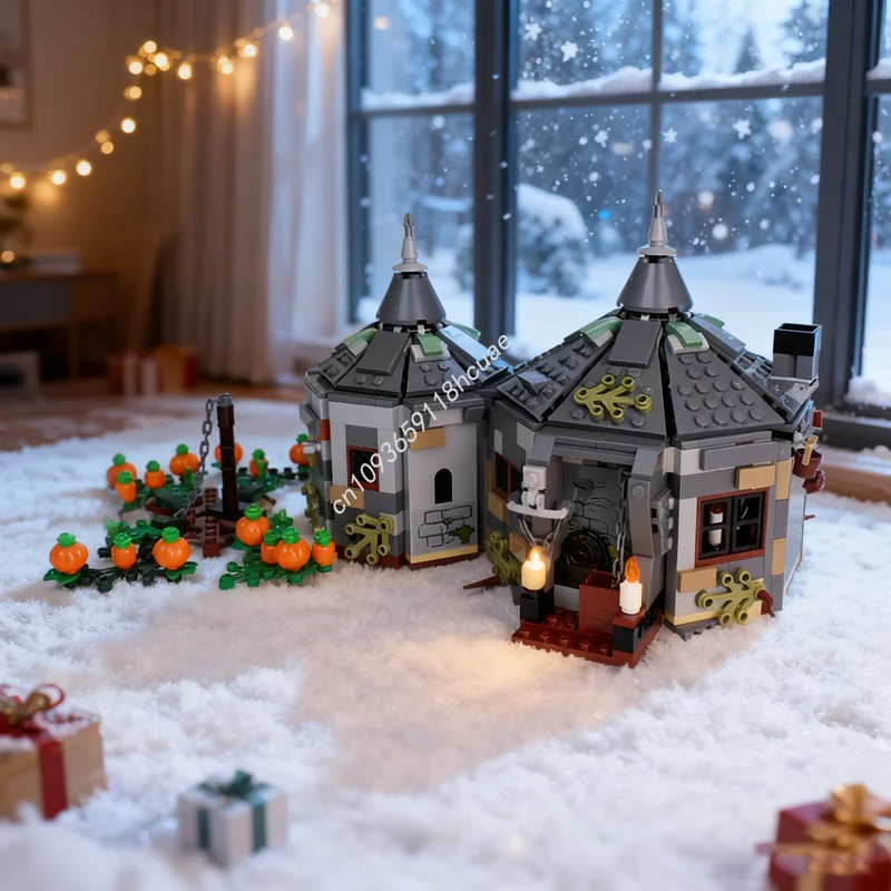 

792 шт. MOC Hagr D S Hut W Back Alt Build Harry Модель Строительные блоки Рождественский подарок Конструкция Сборка игрушек DIY Дети День рождения