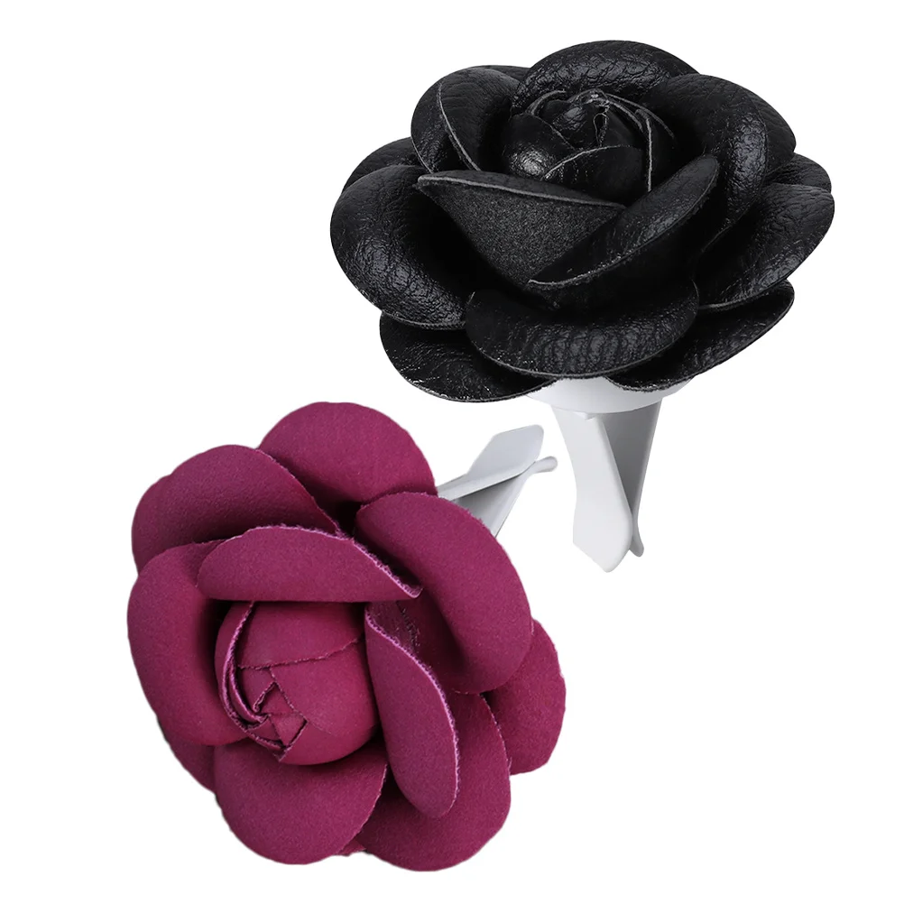 

2Pcs Car Vent Clips Cute Air Freshener Floral Design Easy Install Transform Atmosphere No Adverse Effects Car Vent Clips