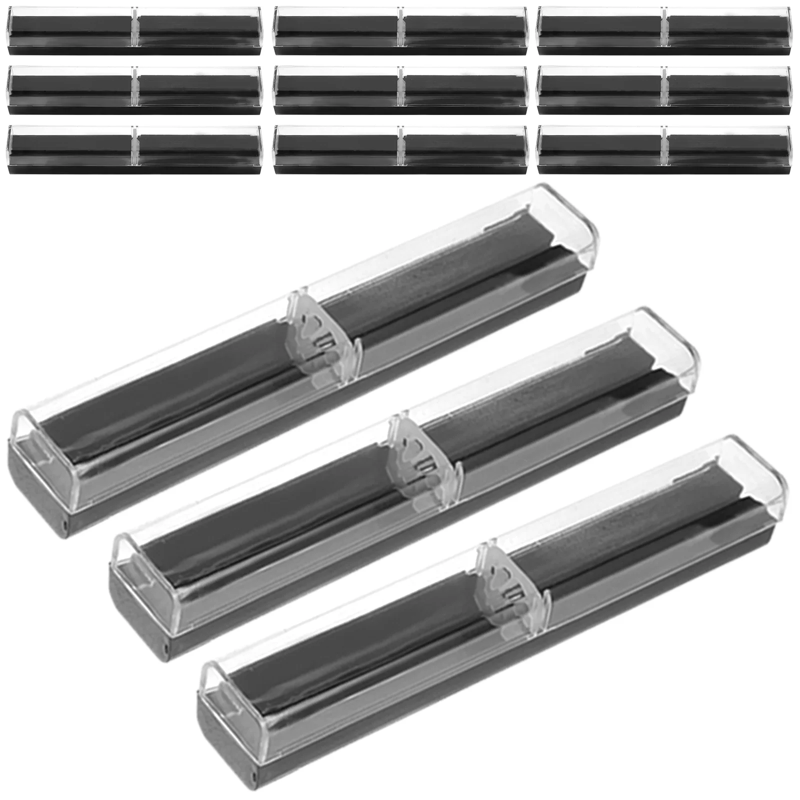 

12Pcs Plastic Pen Cases Gift Empty Transparent Pencil Box Portable Storage Organizer for Fountain Pens Ballpoint Pens