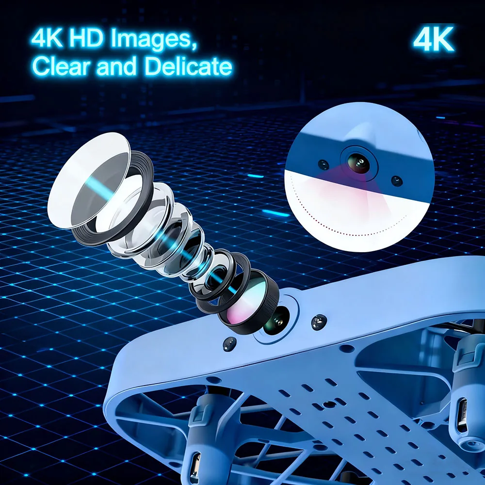 โดรน H107 RC Grid 2.4G ขนาดพกพา พร้อมกล้อง 4K พกพาสะดวก ควบคุมด้วยรีโมท ควอดคอปเตอร์ของเล่น บินลงจอดได้ด้วยปุ่มเดียว