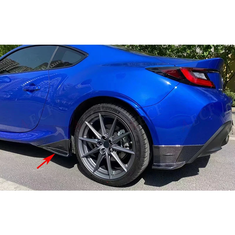 ألياف الكربون المصد الخلفي الشفاه الفاصل لتويوتا سوبارو BRZ GR86 ZN8 ZD8 الزعانف الجانبية الجناح Canards اللوحات المئزر طقم الجسم #4