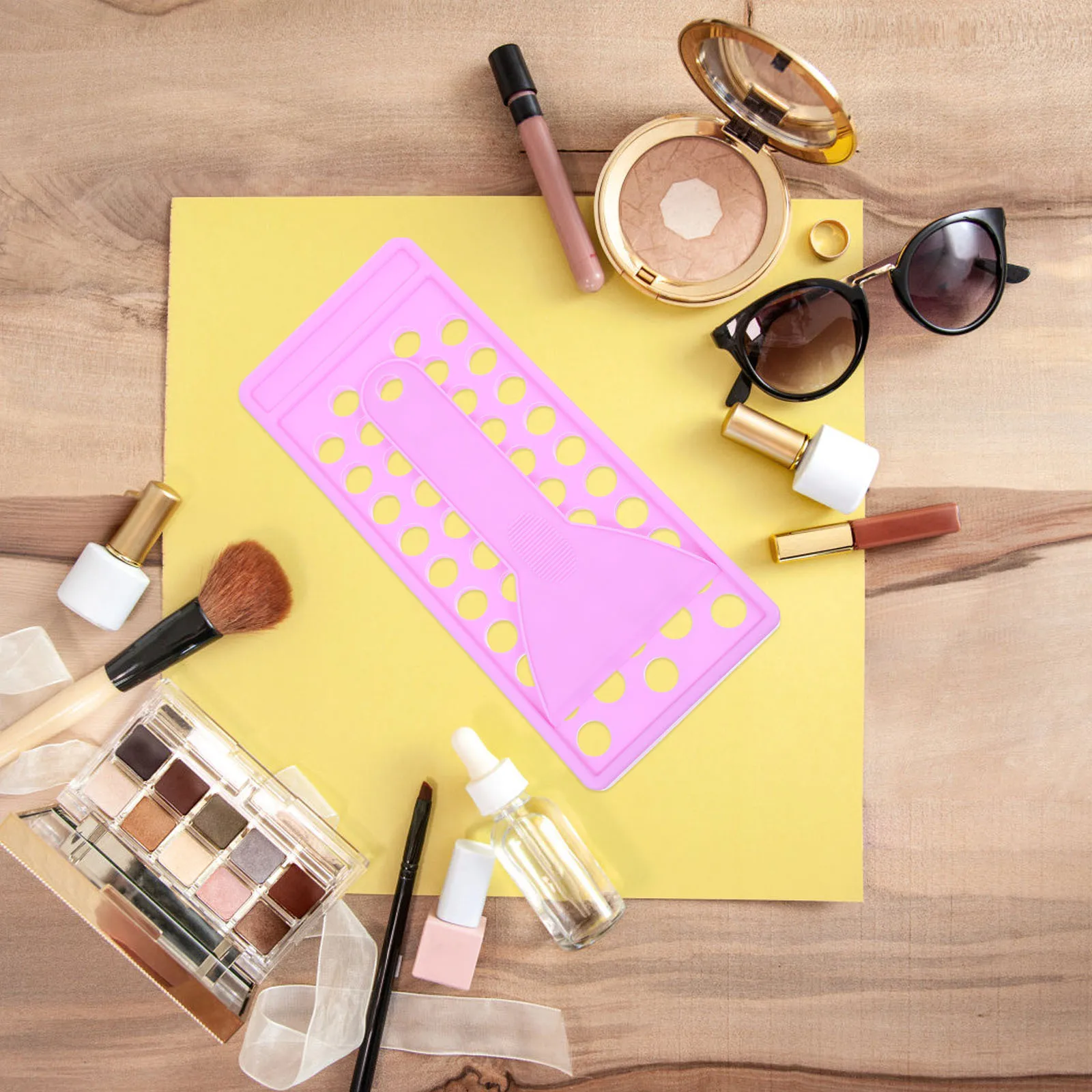 1Set 50 Holes Filling Tray Lip Balm Containers Professional DIY Kit Spatula Smooth Out Lip Gloss Sunscreen 50 Holes Filling Tray