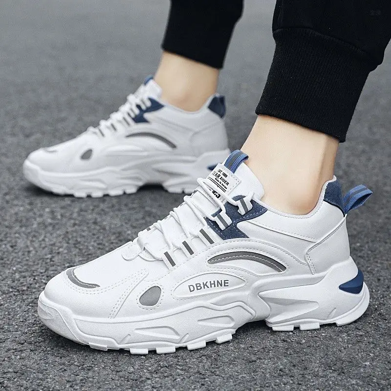Mens Hidden Elevator All Match Athletic Casual Jogging Water Resistant Platform Daddy Shoes