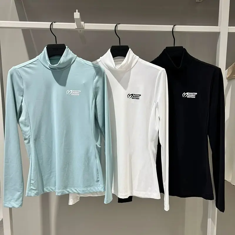 

Women's Long-Sleeve Crew Neck Golf T-Shirt Quick-Dry Breathable Stretch Sports Top Fashionable Versatile Golf Shirt