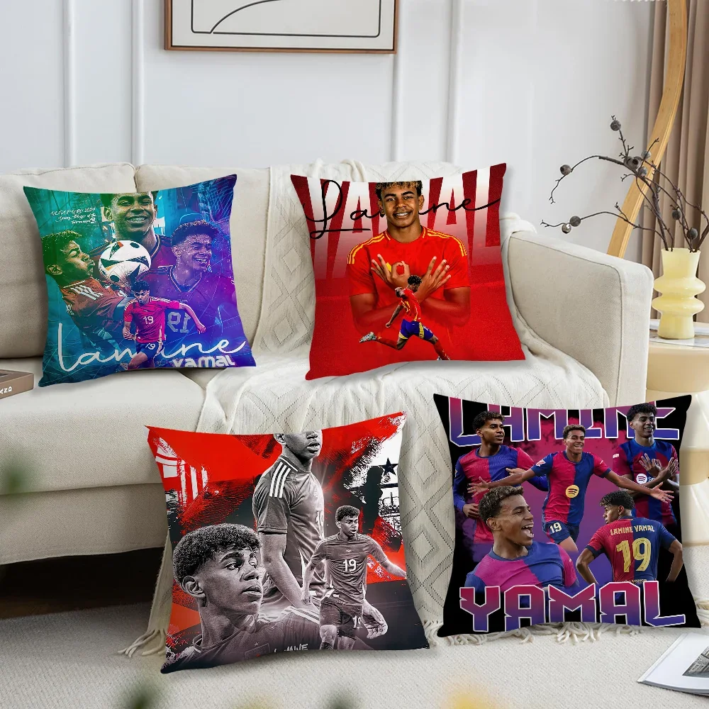 star Football Comfortable Soft Pillow Case For Sofa Living Room Home Office Y-YYamal Decor Protective Covers  S