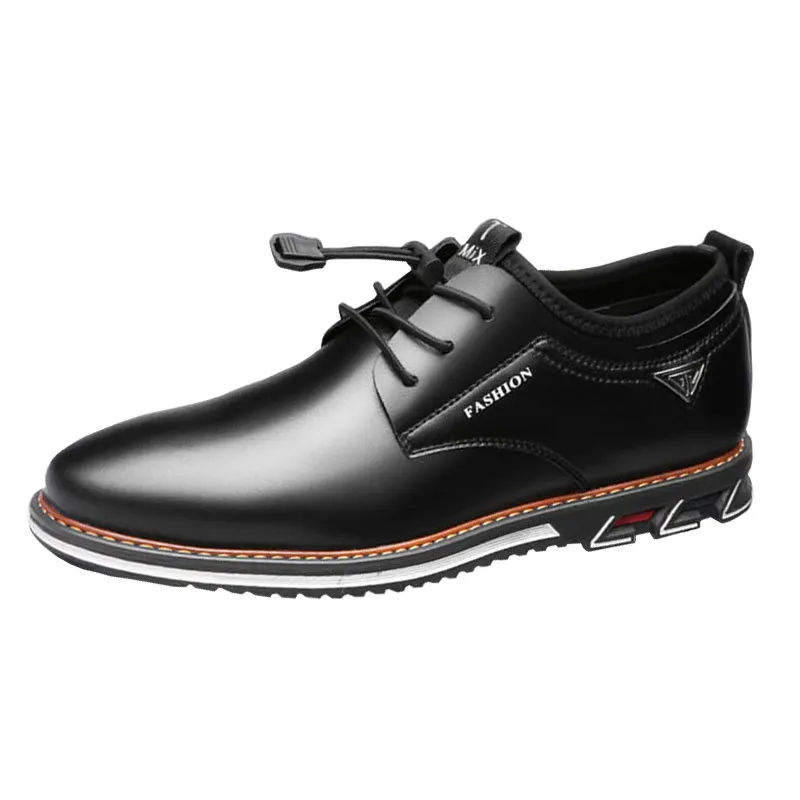 Chaussures en cuir verni PU noir pour hommes, chaussures d'affaires décontractées, à lacets, formelles, chaussures de travail de bureau pour hommes, fête, mariage, Oxfords, 2024