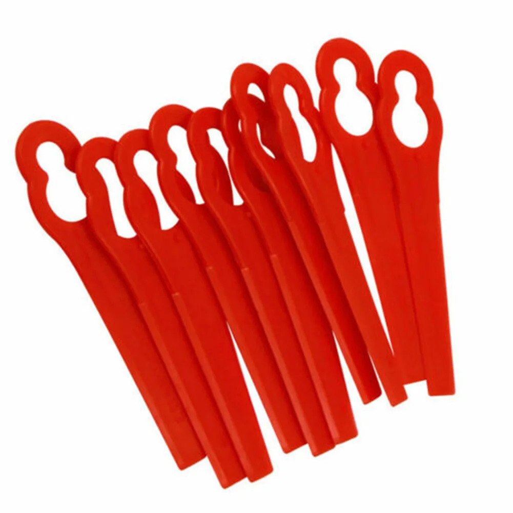 Cuchillas de plástico para desbrozadora, juego de herramientas eléctricas de jardín, cortacésped rojo, para BOSCH, OZITO, 50 unidades