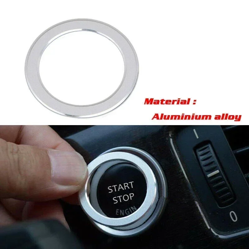 Car Switch Decoration Trim Decor Engine Silver Start/Stop Switch Trim For BMW 3 Series E90 Push Ring High Quality