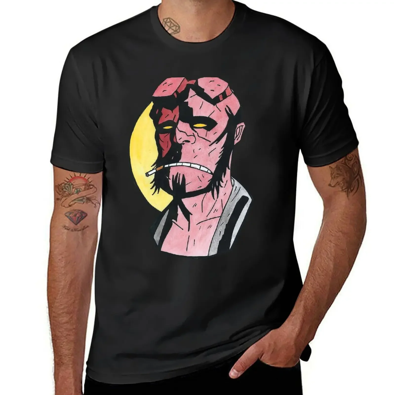 HellBoy T-Shirt man t shirt customs design your own fitted t shirts for men