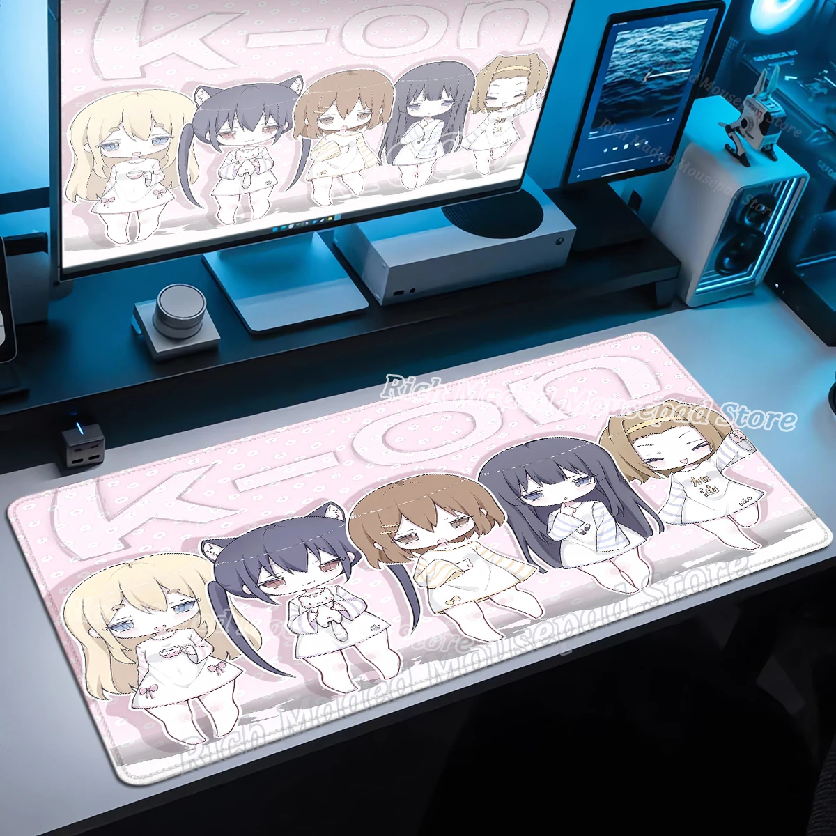 

Anime K-ON Mousepad Large Gaming Mouse Pad LockEdge Computer Tablemat Desk accessories Keyboard Mat Pink Girls Deskpad 400×900MM