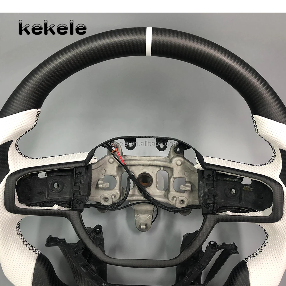 Perforated Leather Matte Carbon Fiber Steering Wheel for Dodge Ram  1500 3500 4500 Custom Car Interior Accessories