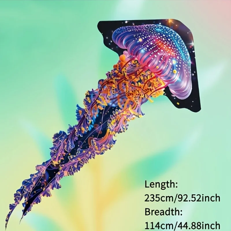 1pc grande polvo pipa choco pipa para crianças iniciantes adultos 3d medusa pipa fácil de voar & montar para atividades ao ar livre