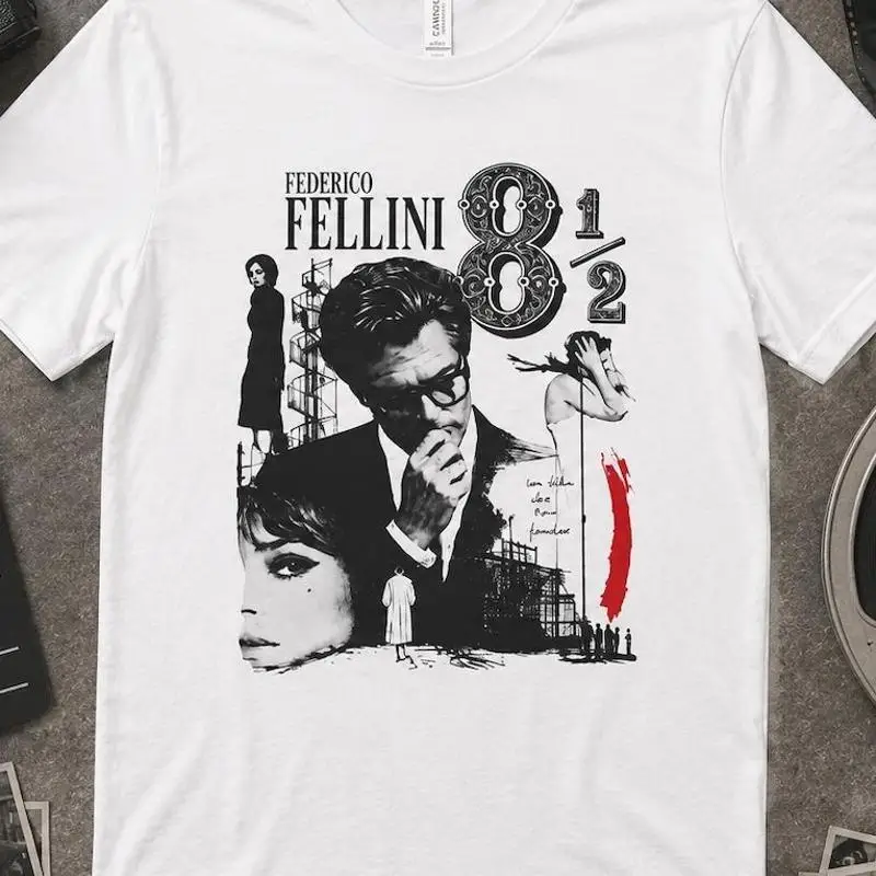 Federico Fellini 8 1/2 Vintage Italian Cinema T-Shirt