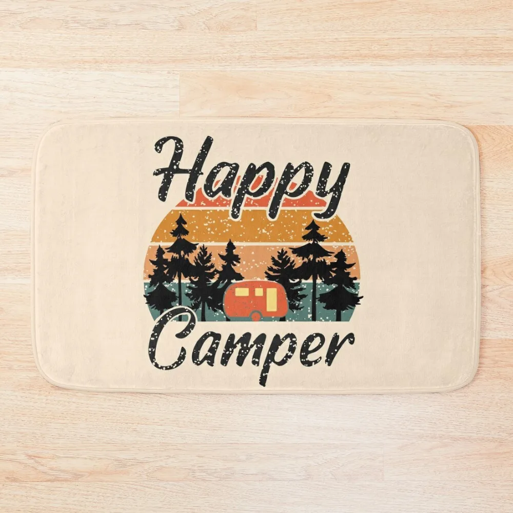 

Happy Camper Design Bath Mat Bathtub Anti Slip Sets Of Bathroom Accessories Bathroom Floors Absorbent Carpet For Bathroom Mat