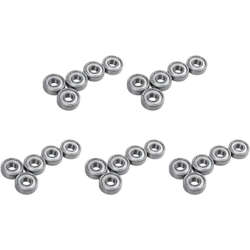 607Z 7 X 19 X 6Mm Double Shielded Deep Groove Ball Bearings 25 Pcs