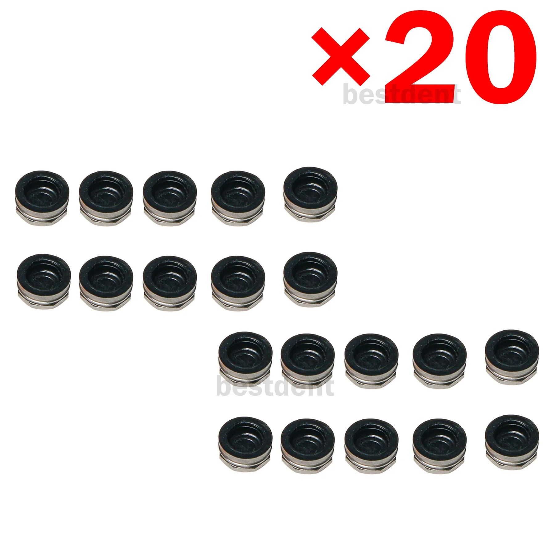 20PCS Metal Housing Laboratory Processing Cap Univeral Implant Locator Male Caps