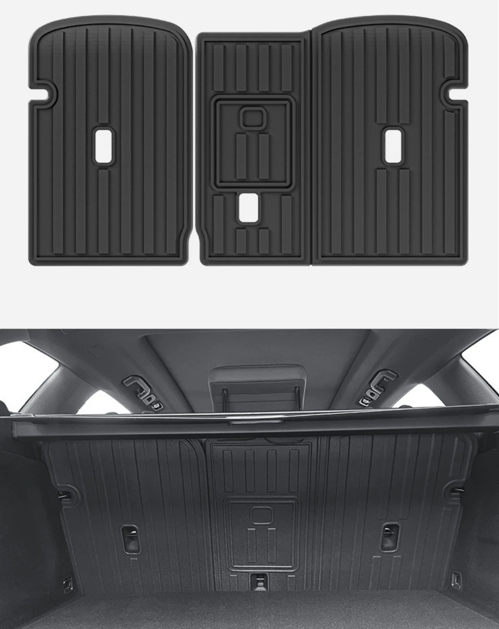 Fußmatten für Volvo XC60 Allwetter-Front- und Heckkofferraummatte Wasserdichte Rutschfeste Fußpolster Bodenteppiche 2018-2026 – Detail 3