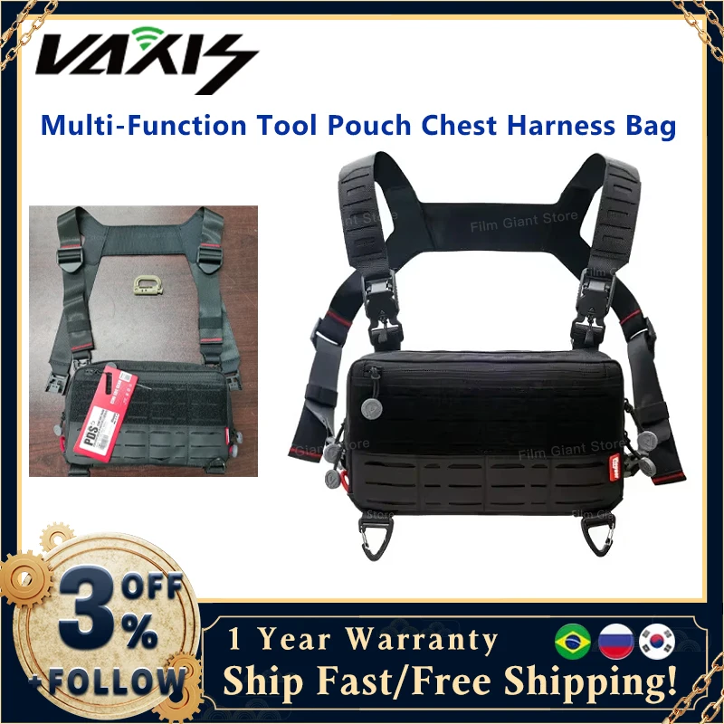 VAXIS Multi-Function Tool Pouch Chest Harness Bag (Photographer, Videographer, Sound Engineer)