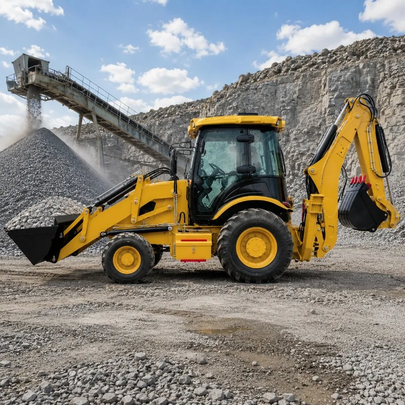 Professional Construction Backhoe Loader 4WD High Performance for Fast Earth Moving Operations Customized