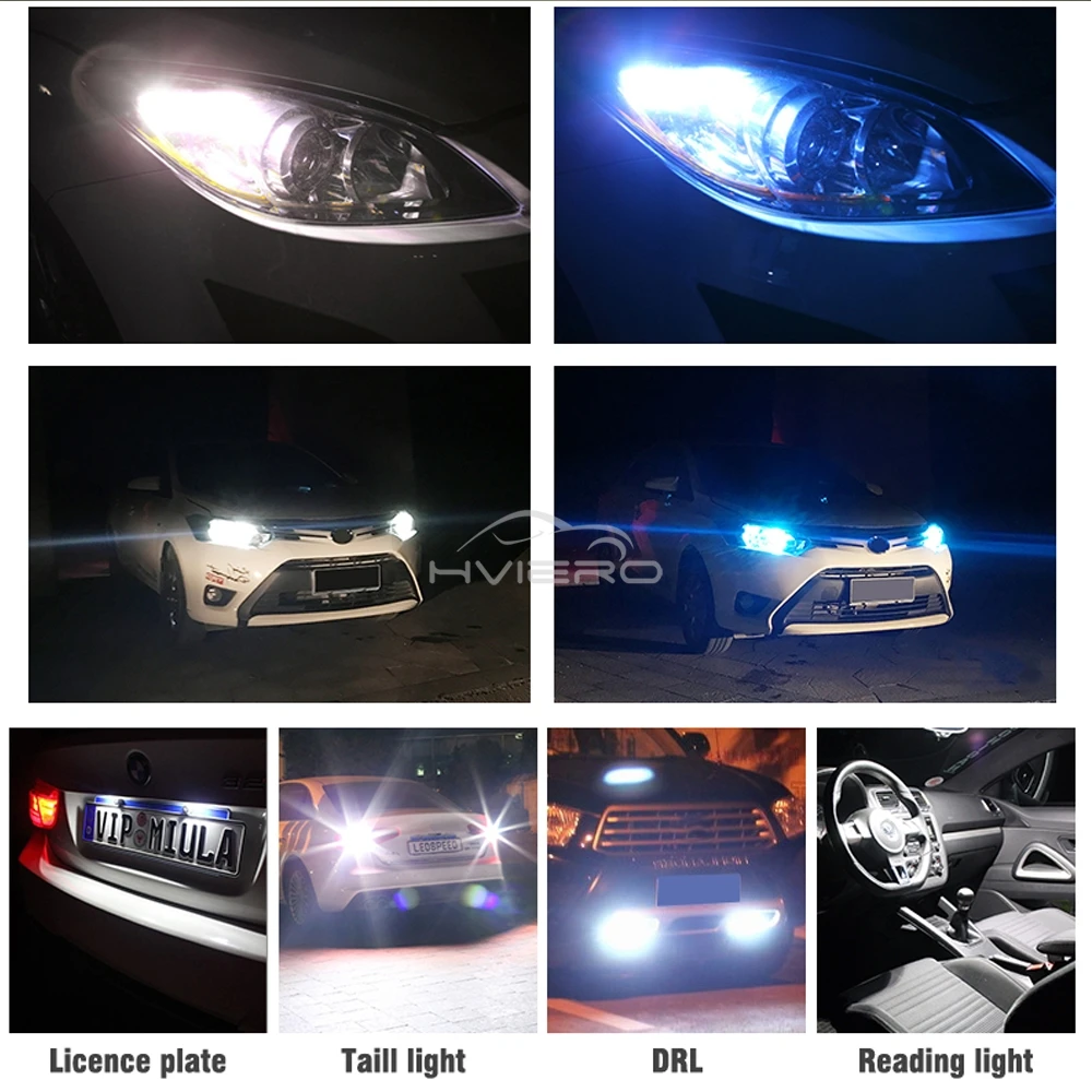 T10 W5W LED Car Clearance Led Dome Reading Lamp 3030 1SMD Auto Interior Vehicle Color Door Bulb Accessories Trunk Reverse Lights
