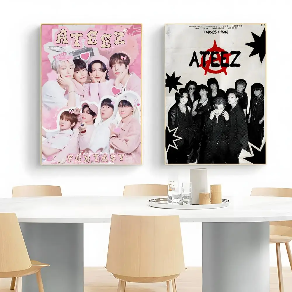 charismatic group A-ATEEZ Poster Wall Art Print Decorative Mural Home Decor Gift Unframed