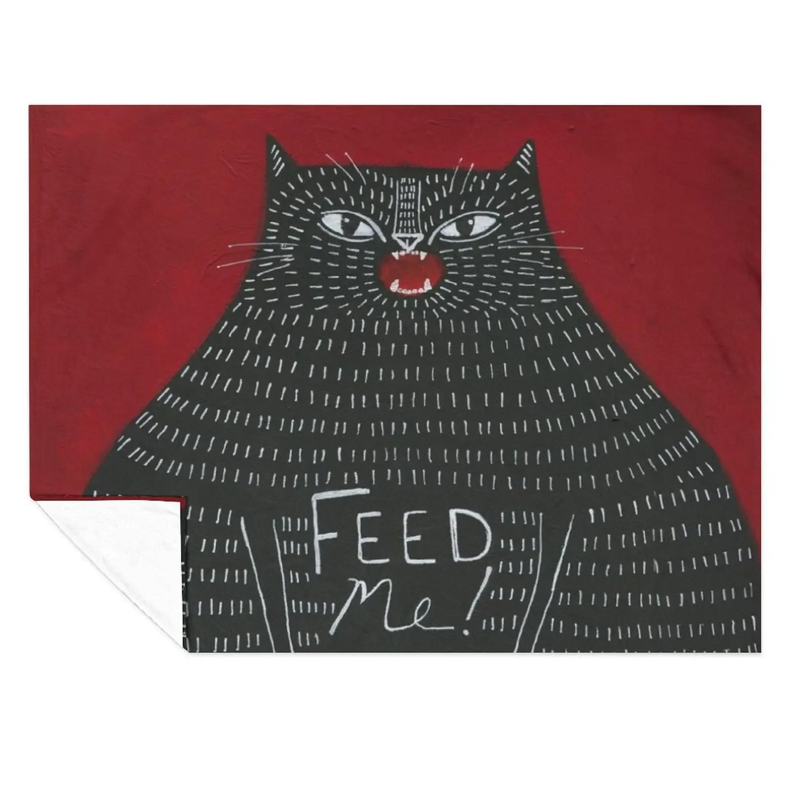 

Feed Me Cat Throw Blanket Bed linens Camping Blankets For Bed Quilt Blankets