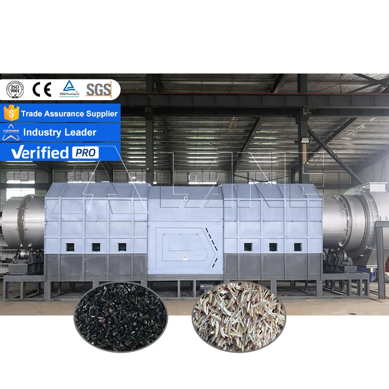 LANE Continuous Peanut Shell Rotary Carbonization Wood Carbonization Furnace Production Line