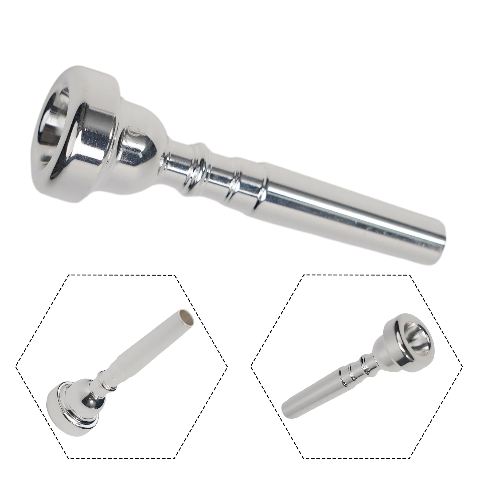 Parts 2.8x2.8x8.7cm Trumpet Mouthpiece Replacement Accessories Easy Installation Musical Instrument Professional