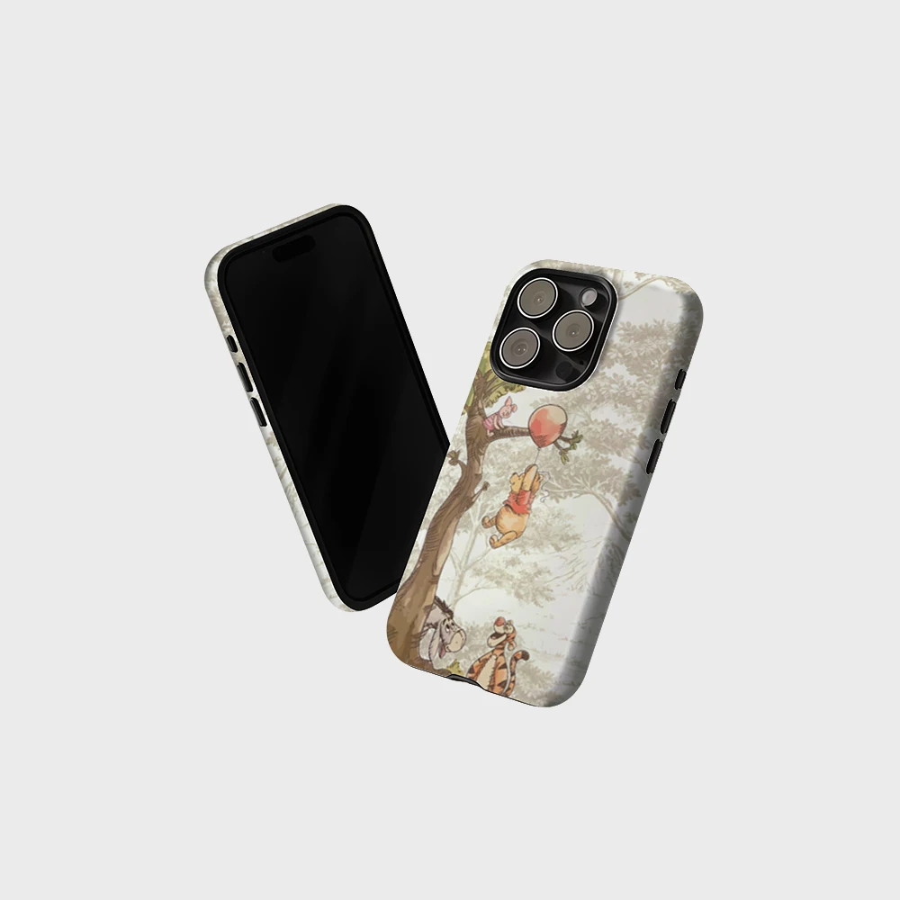 CaseLumi Matte Bumper für MagSafe Hülle für iPhone 17 16 15 14 Plus 13 Pro Max Stoßfeste Harte PC Winnie the Pooh Friends Schutzhülle – Detail 4