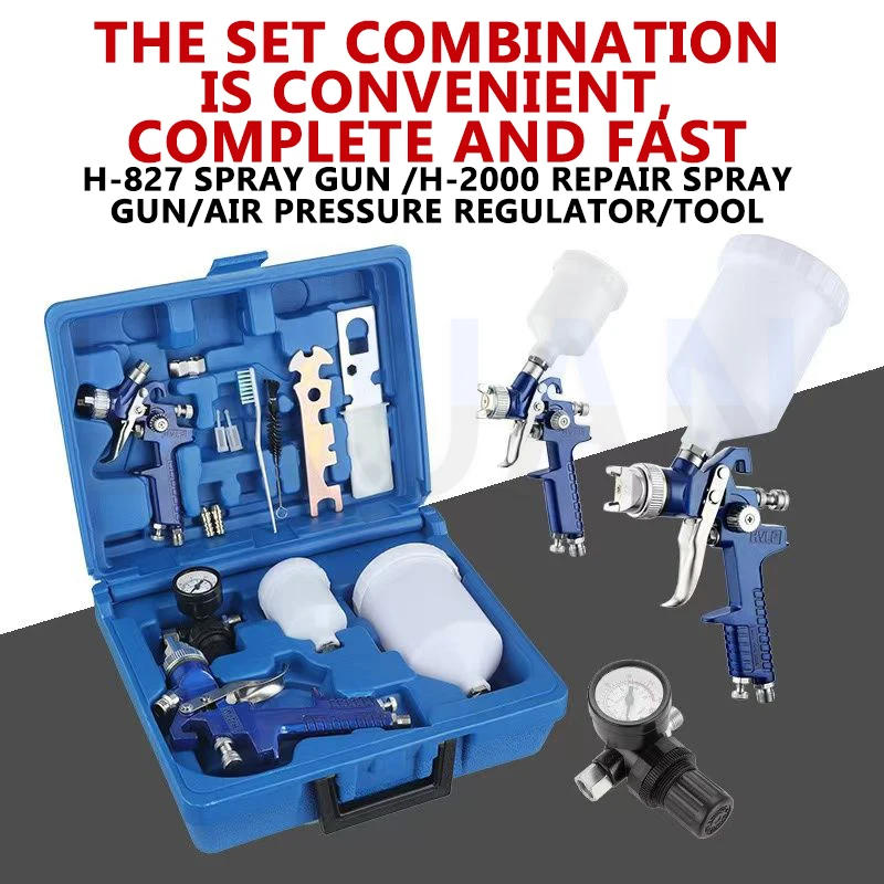 

Multi Functional Pot Type Car Spray Paint Gun Gravity Small Area Repair Pneumatic Spray Gun Auto Repair Paint Spraying Tool Set