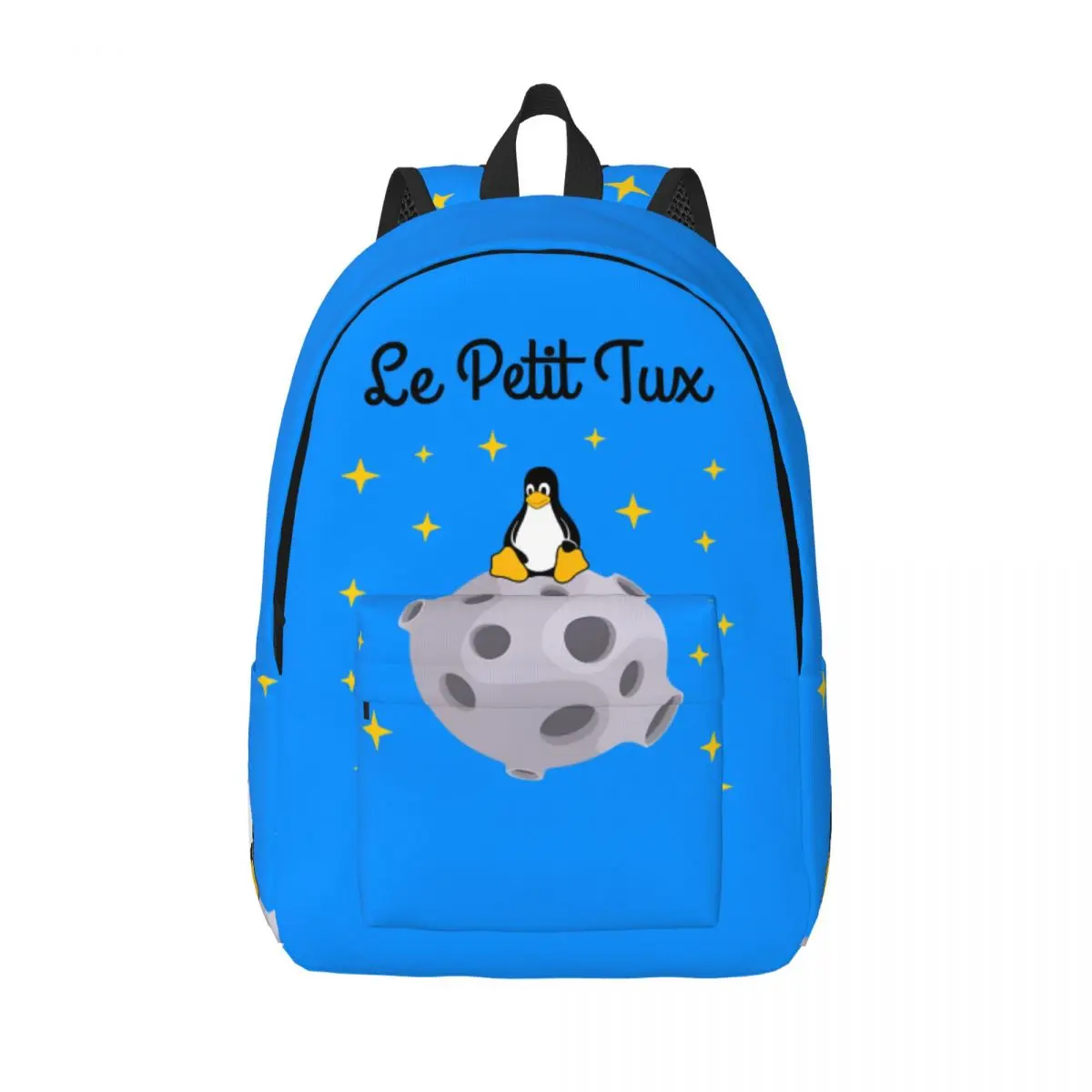 

Birthday Star Zipper Closure Backpack L-Linux Tux Mascot Light Unisex Daypack For Work Office