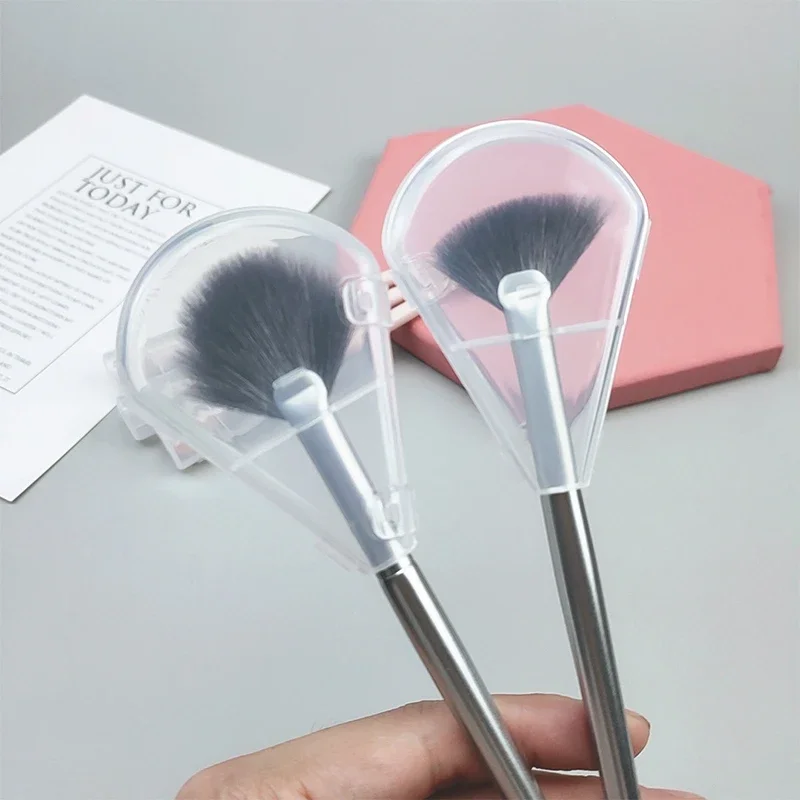 Makeup Brush Transparent Dust Cover Antibacterial Moisture Proof Foundation Eye Shadow Lip Brush Bristles Storage Accessories