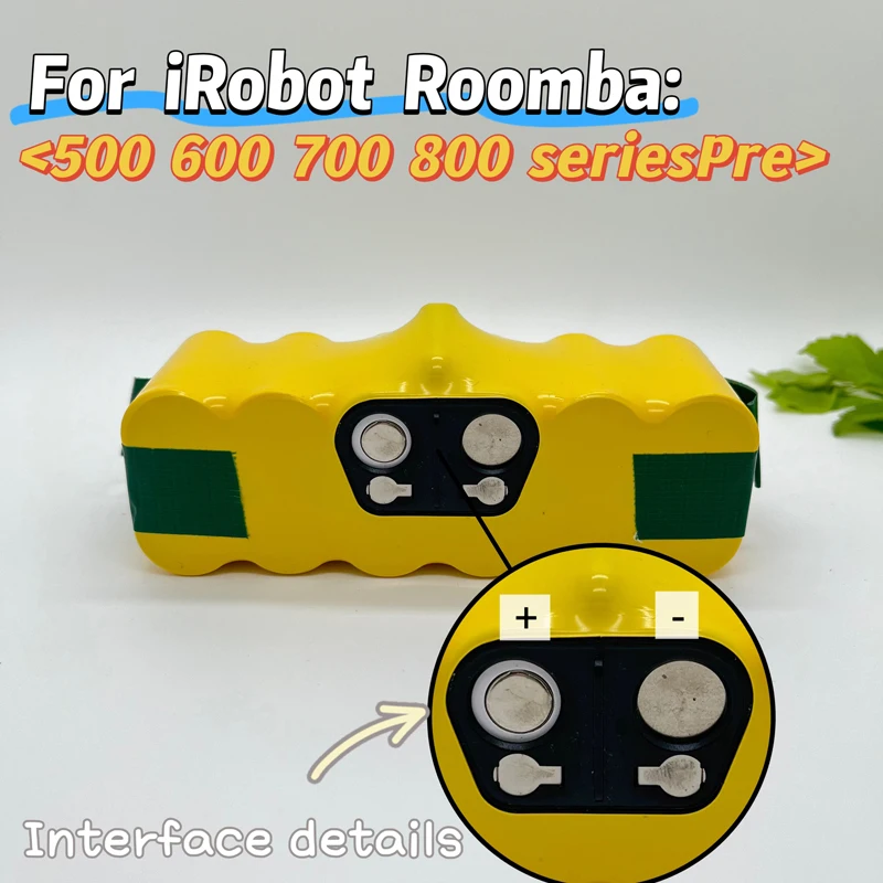 بطارية عالية السعة 14.4 فولت 5200 مللي أمبير في الساعة متوافقة مع سلسلة iRobot 500 600 700 800 900 Roomba 620 650 770 780 580