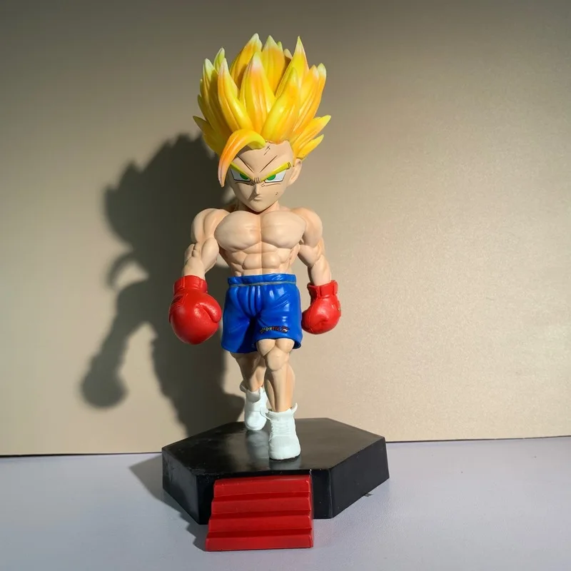 Anime Dragon Ball Boxing Fitness Son Gohan Action Figure Muscle Vegeta Statue Model Collectible Ornament Gifts For Friend Child