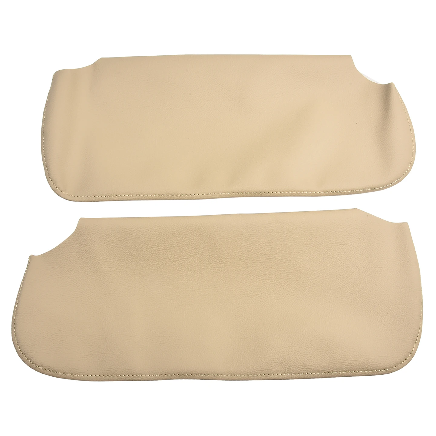 Cover Skin Sun Visor 2pcs Beige Interior Accessories Microfiber Leather Practical Replacement Waterproof Cover