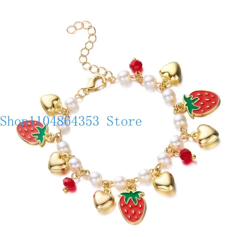 652F Heart Bracelet Sweet Accessories Alloy Texture Suitable for Special Event