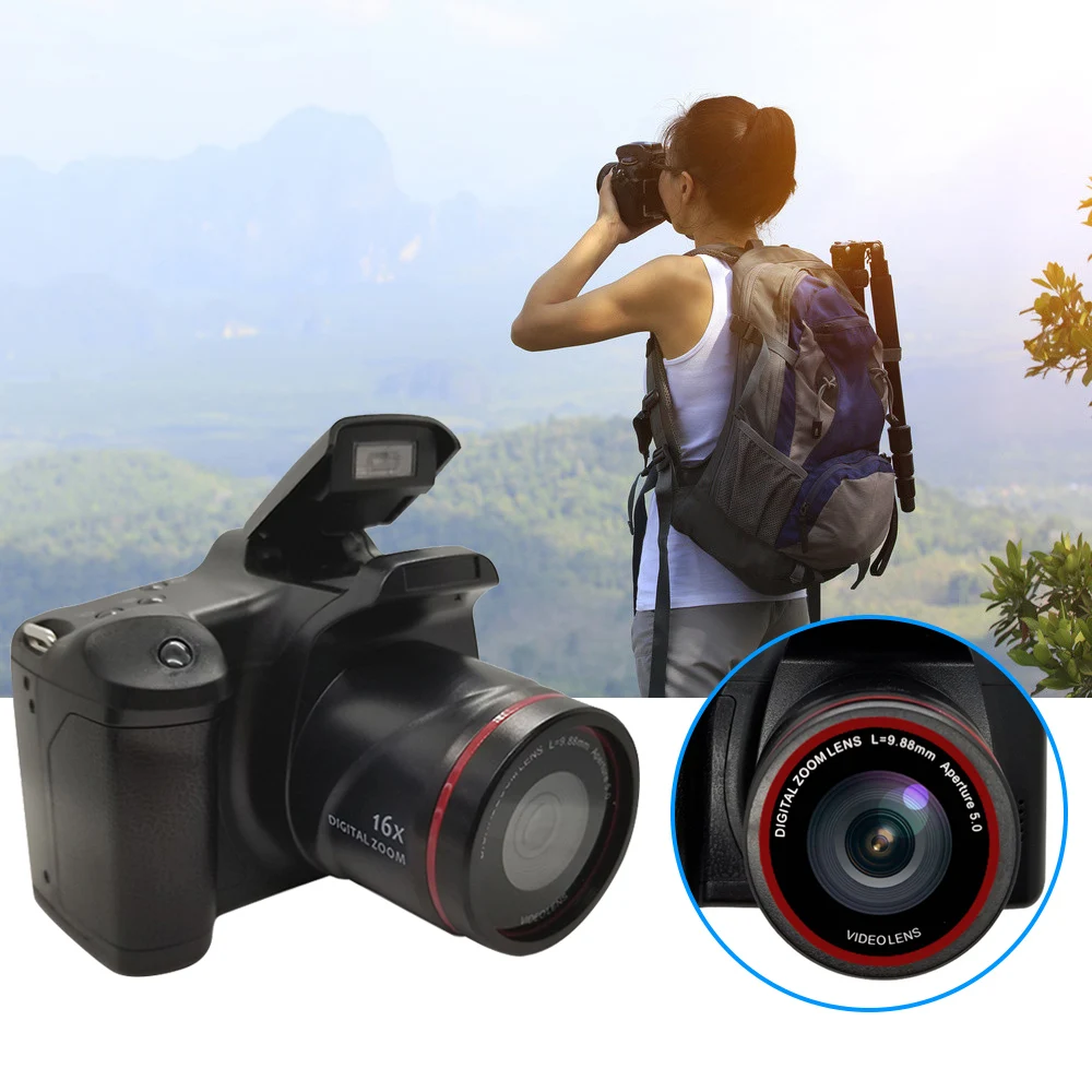 Digital Camera 16X F-ocus Zoom Design Resolution 1920*1080 Supported S D Card 4 * AA Batter-y Powered Operated