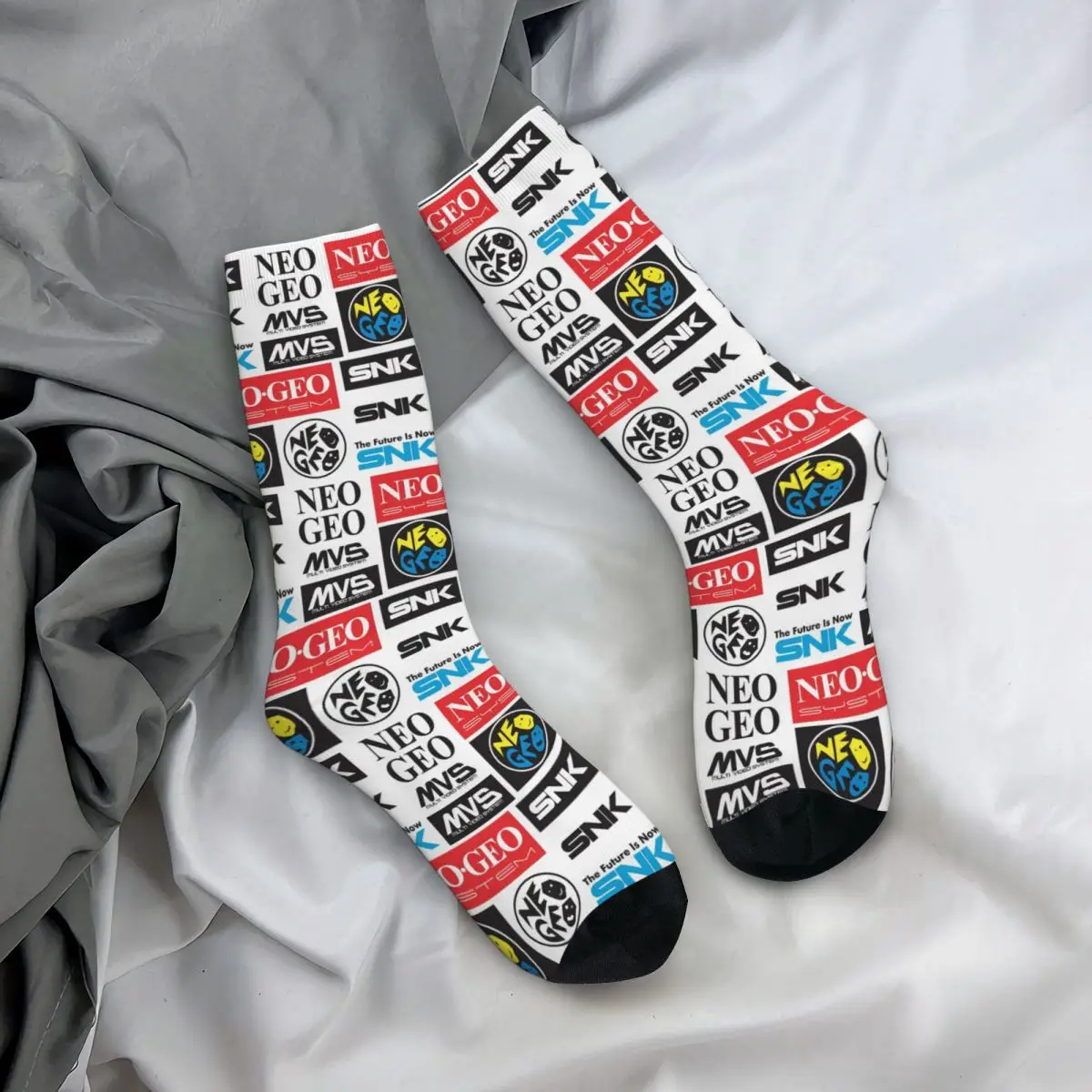 All Seasons Crew Stockings Neo Geo Logo Neogeo Arcade Game Socks Funny Long Socks for Men Women Valentine's Day Gifts