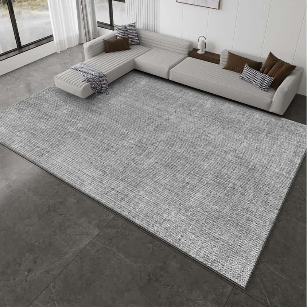 

VIKAMA Minimalist Cream Tone Striped Living Room Bedroom Rug Large Area Rug Sofa Rug Waterproof Stain Resistant Home Decor