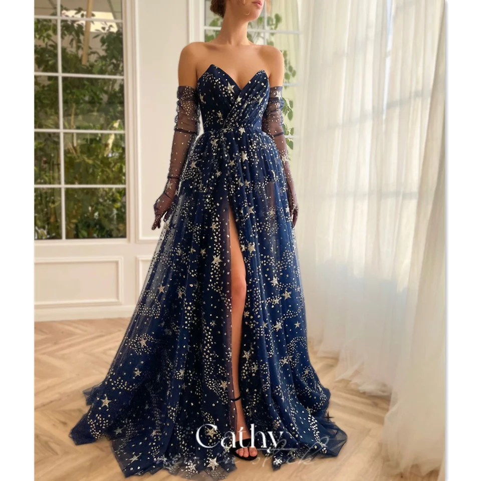 prom dresses in midnight blue Dark Navy Spaghetti Straps Lace Bodice Long Prom Dre Satin Fabric Color Ball Gown Sweetheart Navy Blue