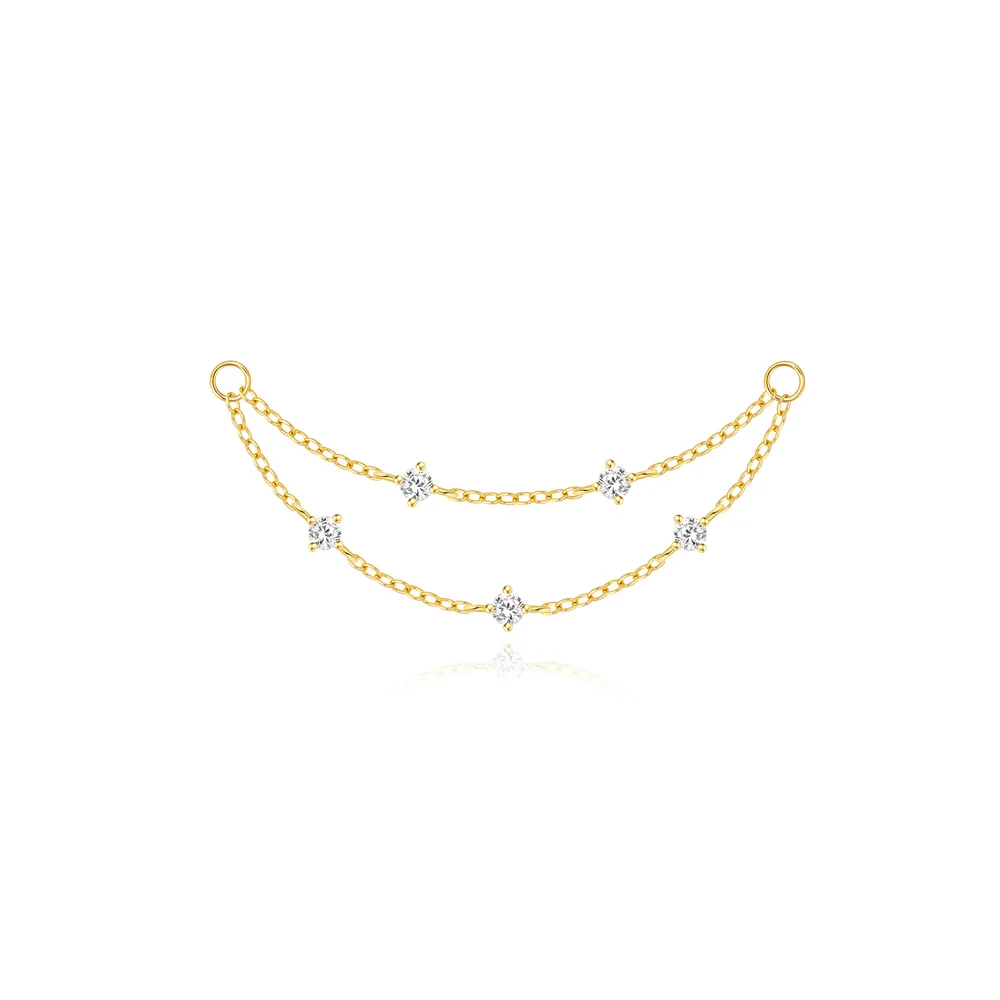 AIDE 925 Sterling Silber 9 Arten Zirkon CZ Kette Ersatzteile Rock Punk Hoop Piercing Hoops Tropfen Ohrring Edlen Schmuck Geschenk 1 stück