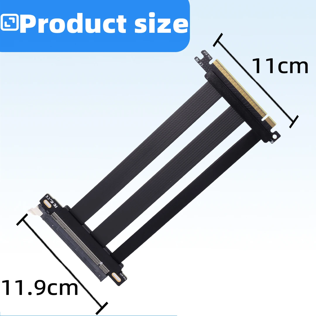 PCIE 5.0 X16 16x Graphics Card Extension Cable 90  / 180 Degree Adapter Riser Supports N-card 50 Series for AMD90 Series GPU